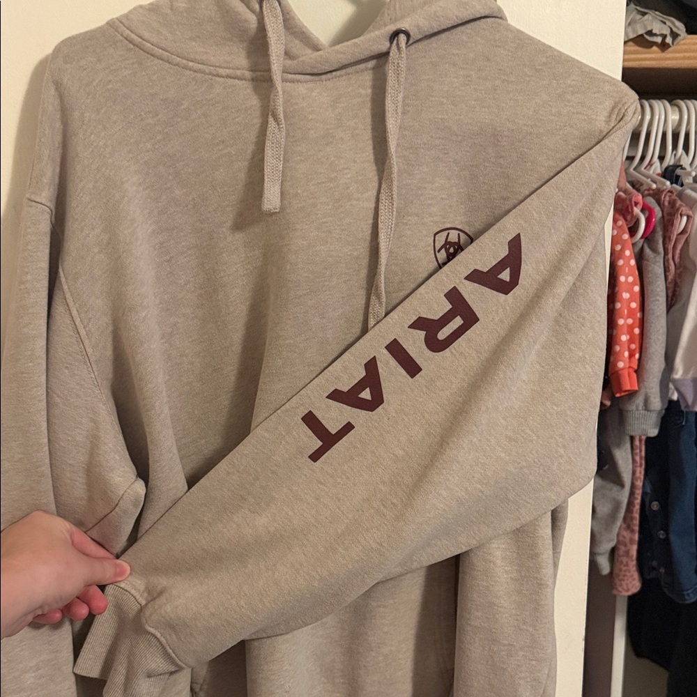 Ariat Beige Hoodie Sweater - Picture 2 of 3
